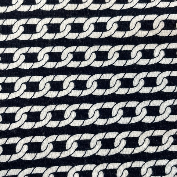 Banana Republic Gemma Chain Print Wrap Dress Long Sleeve Stretch Jersey Sz M - Picture 9 of 11